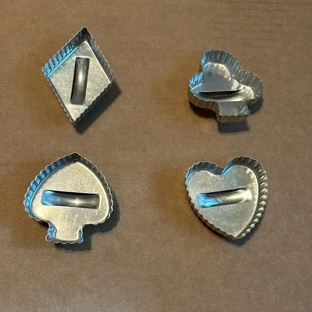 Vintage Cookie Cutters Bridge Set- Heart, Diamond, Spade, and Club